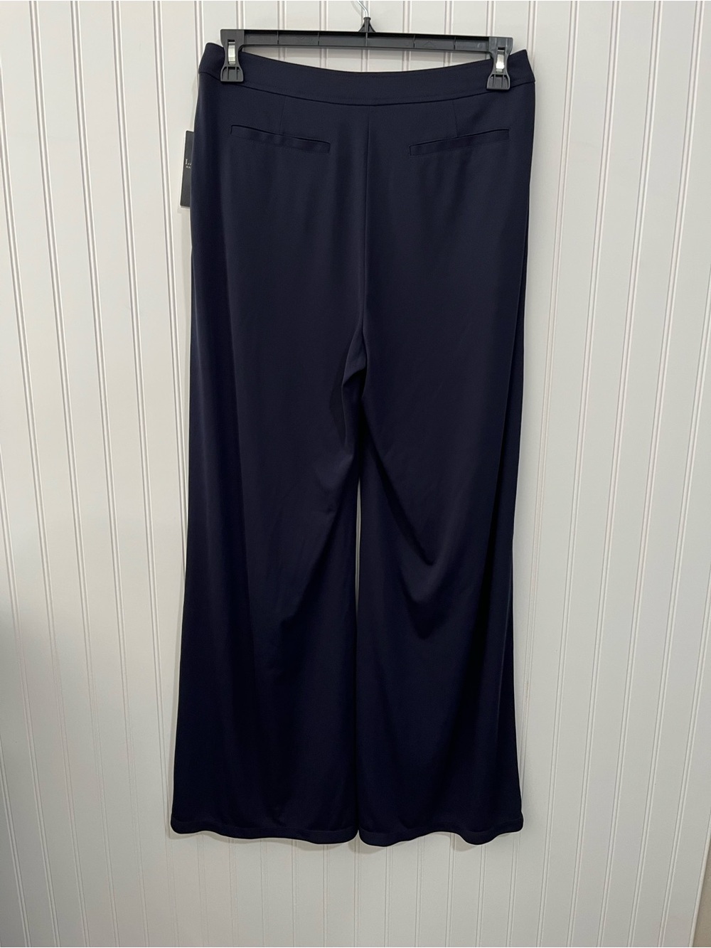 Lauren Ralph Lauren Navy Wide-Leg High-Waist Trousers - Picture 8 of 9